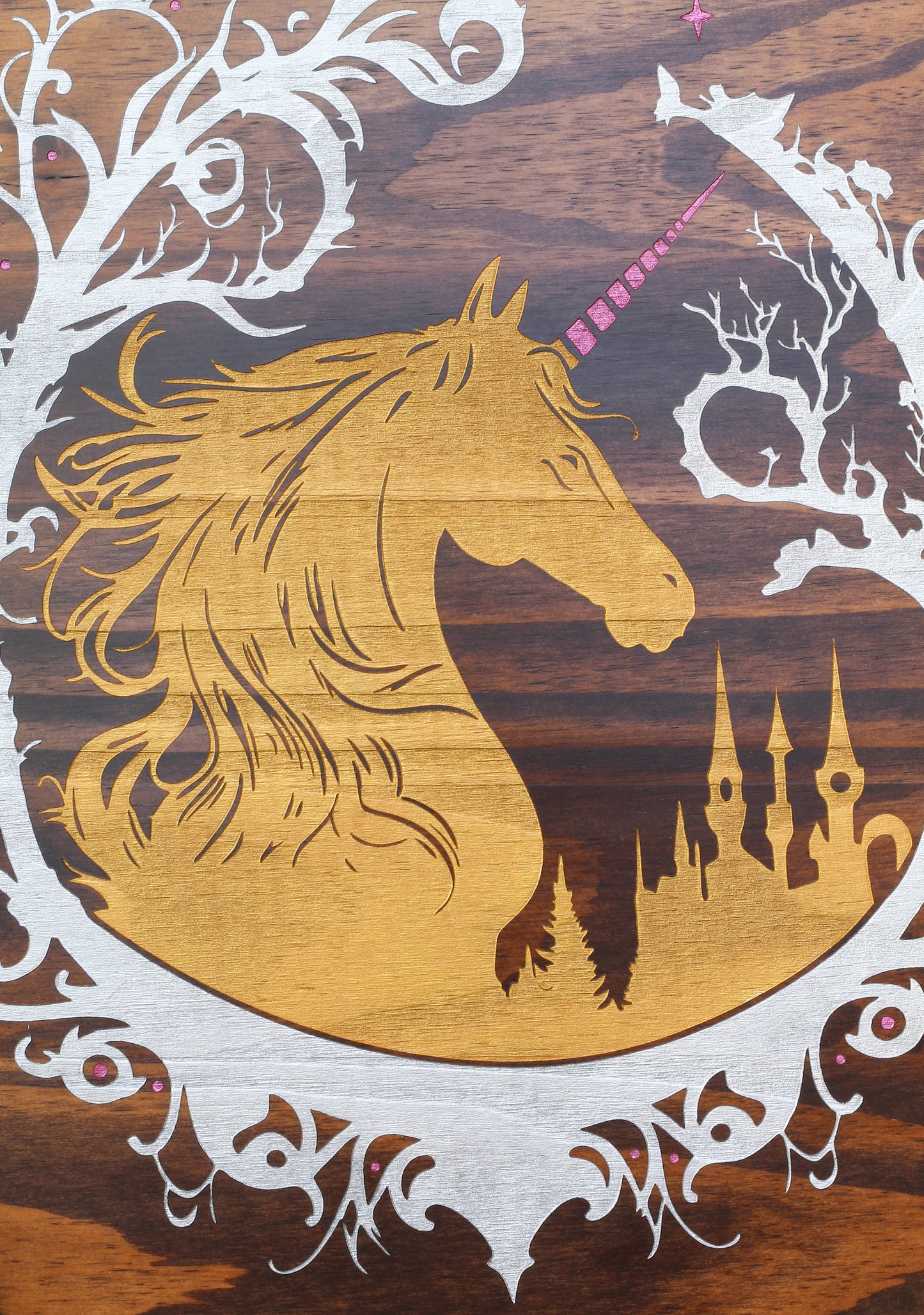 Unicorn Wall Hanging (Kona and Gold)